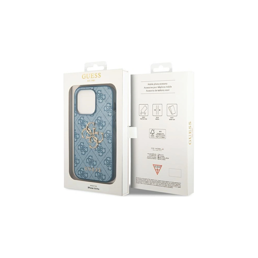 Hurtownia GSM - Etui Guess GUHCP14X4GMGBL Apple iPhone 14 Pro Max albastru/blue hardcase 4G Big Metal Logo - GUE1938 - {ean13} - Hurt
