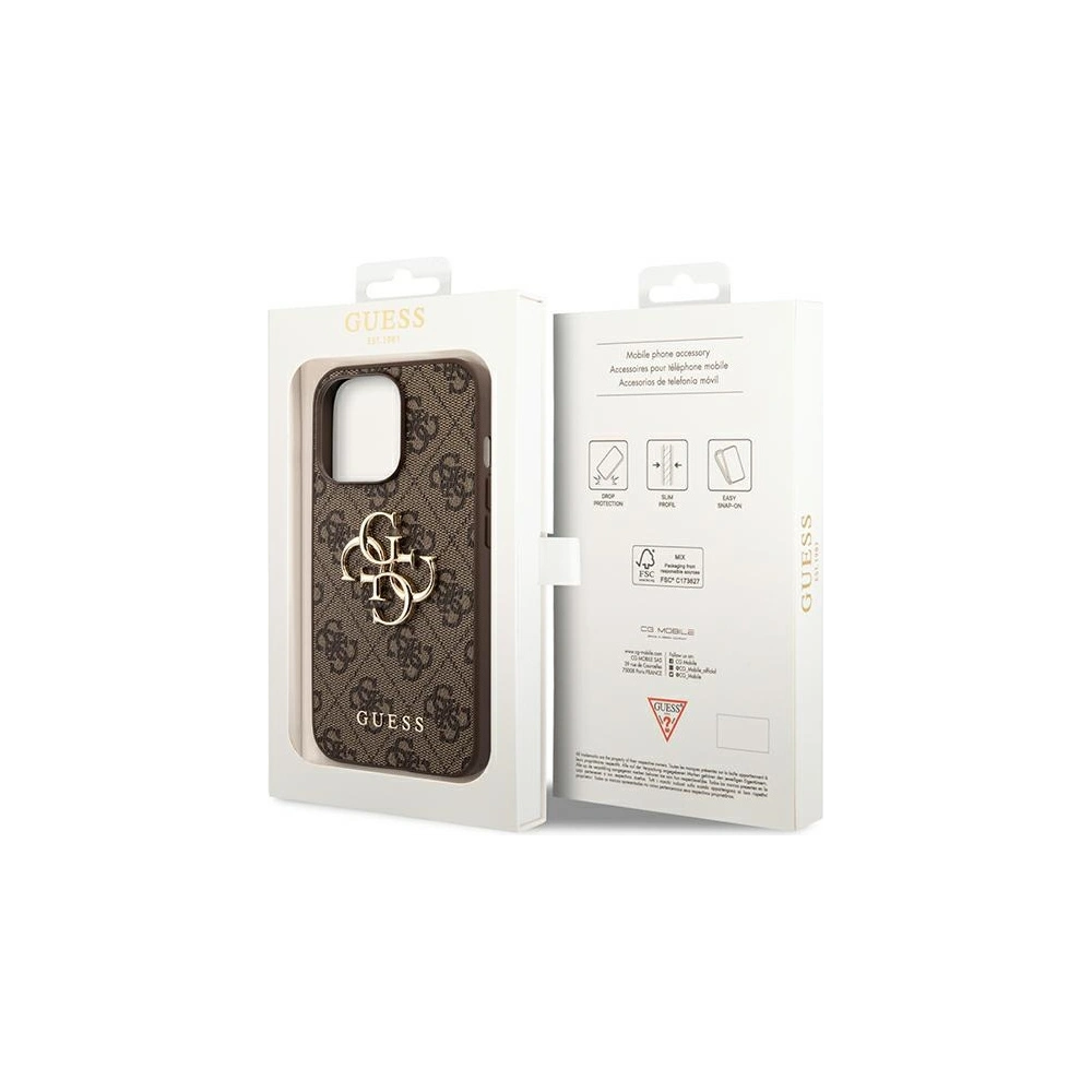 Hurtownia GSM - Etui Guess GUHCP14X4GMGBR Apple iPhone 14 Pro Max barna/brown hardcase 4G Big Metal Logo - GUE1939 - {ean13} - Hurt