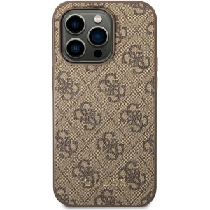 Etui Guess GUHCP14XG4GFBR Apple iPhone 14 Pro Max maro/brown hard case 4G Metal Gold Logo