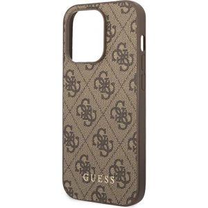 Etui Guess GUHCP14XG4GFBR Apple iPhone 14 Pro Max maro/brown hard case 4G Metal Gold Logo