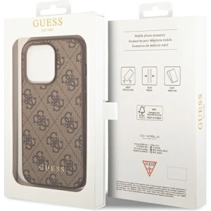 Etui Guess GUHCP14XG4GFBR Apple iPhone 14 Pro Max maro/brown hard case 4G Metal Gold Logo