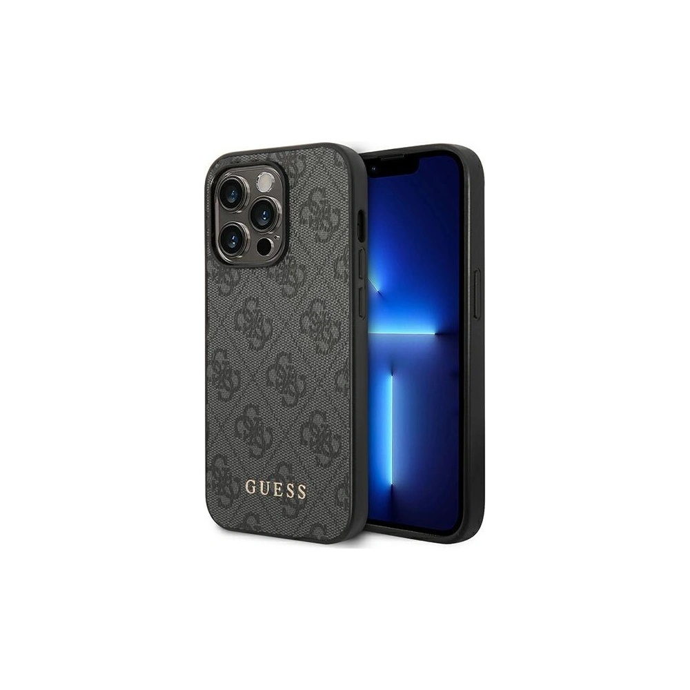 Hurtownia GSM - Case Guess GUHCP14XG4GFGR Apple iPhone 14 Pro Max grau/grey Hartschale 4G Metall Gold-Logo - GUE1943 - {ean13} - Hurt