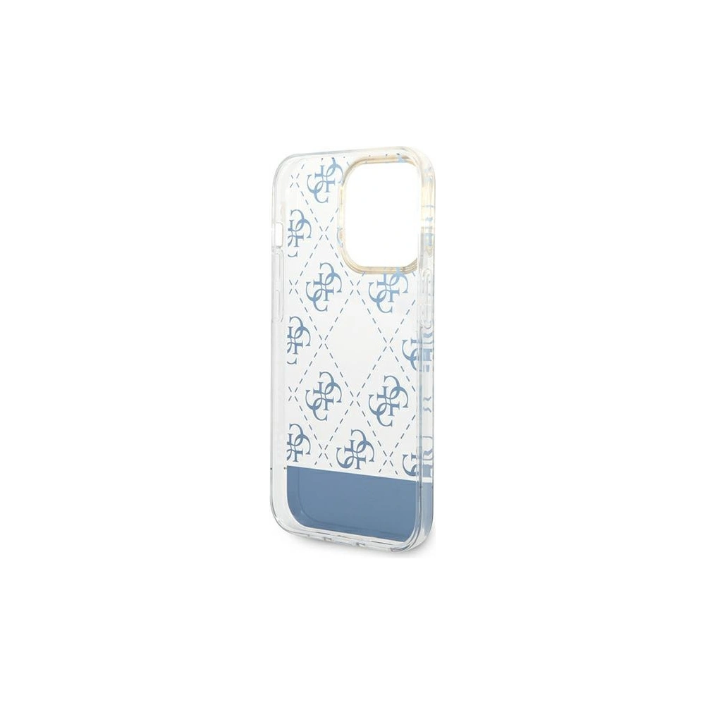 Wholesale Guess GUHCP14XHG4MHB Apple iPhone 14 Pro Max blue hardcase 4G Pattern Script - GUE1949 - {ean13} - Hurt