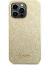 Wholesale Guess GUHCP14XHGGSHD Apple iPhone 14 Pro Max gold hard case Glitter Script - GUE1950 - {ean13} - Hurt