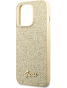 Wholesale Guess GUHCP14XHGGSHD Apple iPhone 14 Pro Max gold hard case Glitter Script - GUE1950 - {ean13} - Hurt