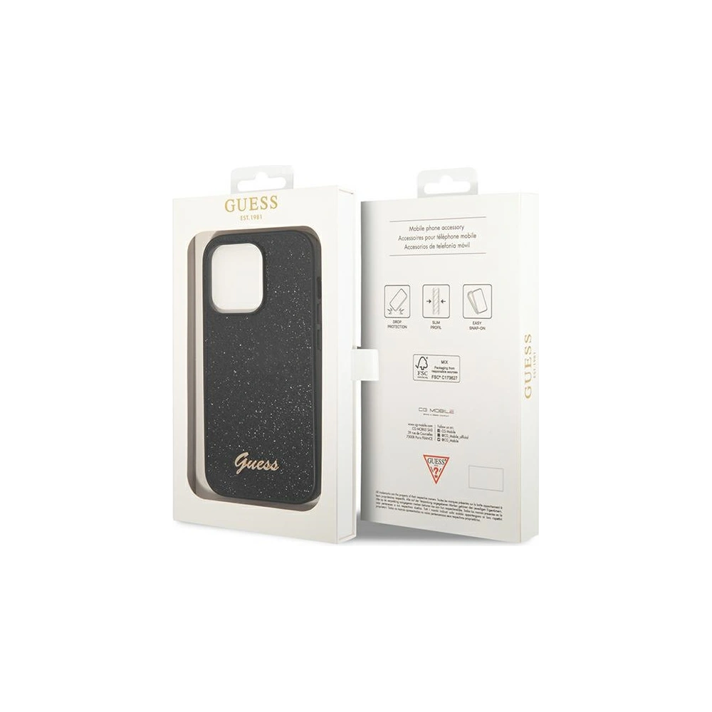 Hurtownia GSM - Etui Guess GUHCP14XHGGSHK Apple iPhone 14 Pro Max czarny/black hard case Glitter Script - GUE1951 - {ean13} - Hurt