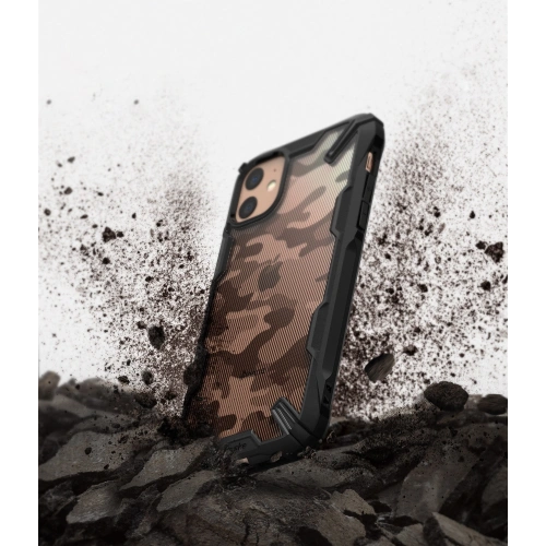 Etui Ringke Fusion-X Design Apple iPhone 11 Camo (Moro) Black