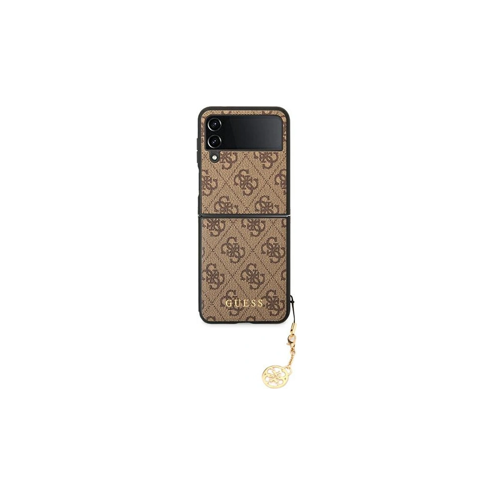 Wholesale Guess GUHCZF4GF4GBR Samsung Galaxy Z Flip 4 brown hard case 4G Charms Collection - GUE1957 - {ean13} - Hurt