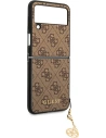 Wholesale Guess GUHCZF4GF4GBR Samsung Galaxy Z Flip 4 brown hard case 4G Charms Collection - GUE1957 - {ean13} - Hurt