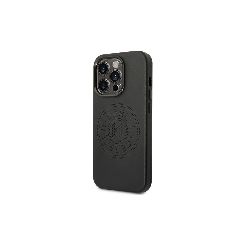 Hurtownia GSM - Etui Karl Lagerfeld KLHCP14LFWHK Apple iPhone 14 Pro hardcase černé/black Kožené perforované logo - KLD991 - {ean13} - Hurt