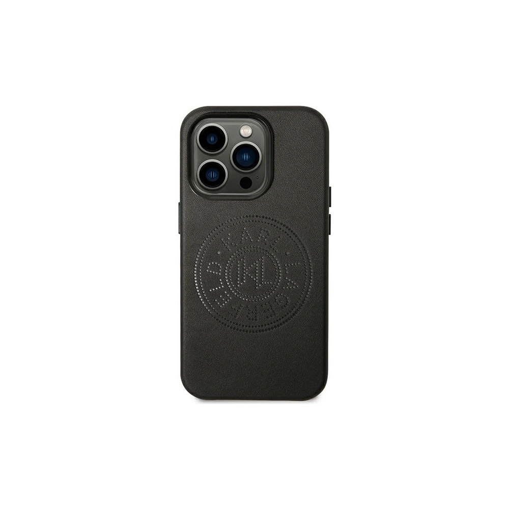 Hurtownia GSM - Etui Karl Lagerfeld KLHCP14LFWHK Apple iPhone 14 Pro hardcase černé/black Kožené perforované logo - KLD991 - {ean13} - Hurt