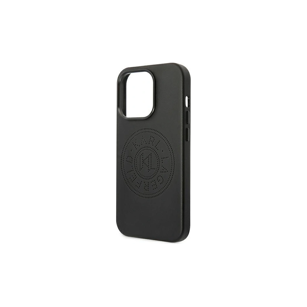 Hurtownia GSM - Etui Karl Lagerfeld KLHCP14LFWHK Apple iPhone 14 Pro hardcase černé/black Kožené perforované logo - KLD991 - {ean13} - Hurt