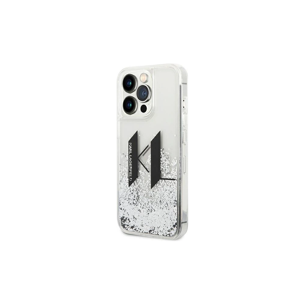 Hurtownia GSM - Etui Karl Lagerfeld KLHCP14LLBKLCS Apple iPhone 14 Pro stříbrný/silver hardcase Liquid Glitter Big KL - KLD992 - {ean13} - Hurt