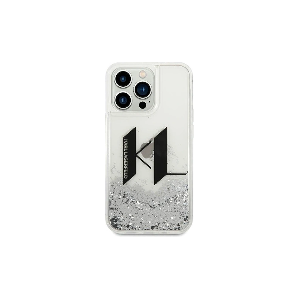 Hurtownia GSM - Etui Karl Lagerfeld KLHCP14LLBKLCS Apple iPhone 14 Pro stříbrný/silver hardcase Liquid Glitter Big KL - KLD992 - {ean13} - Hurt