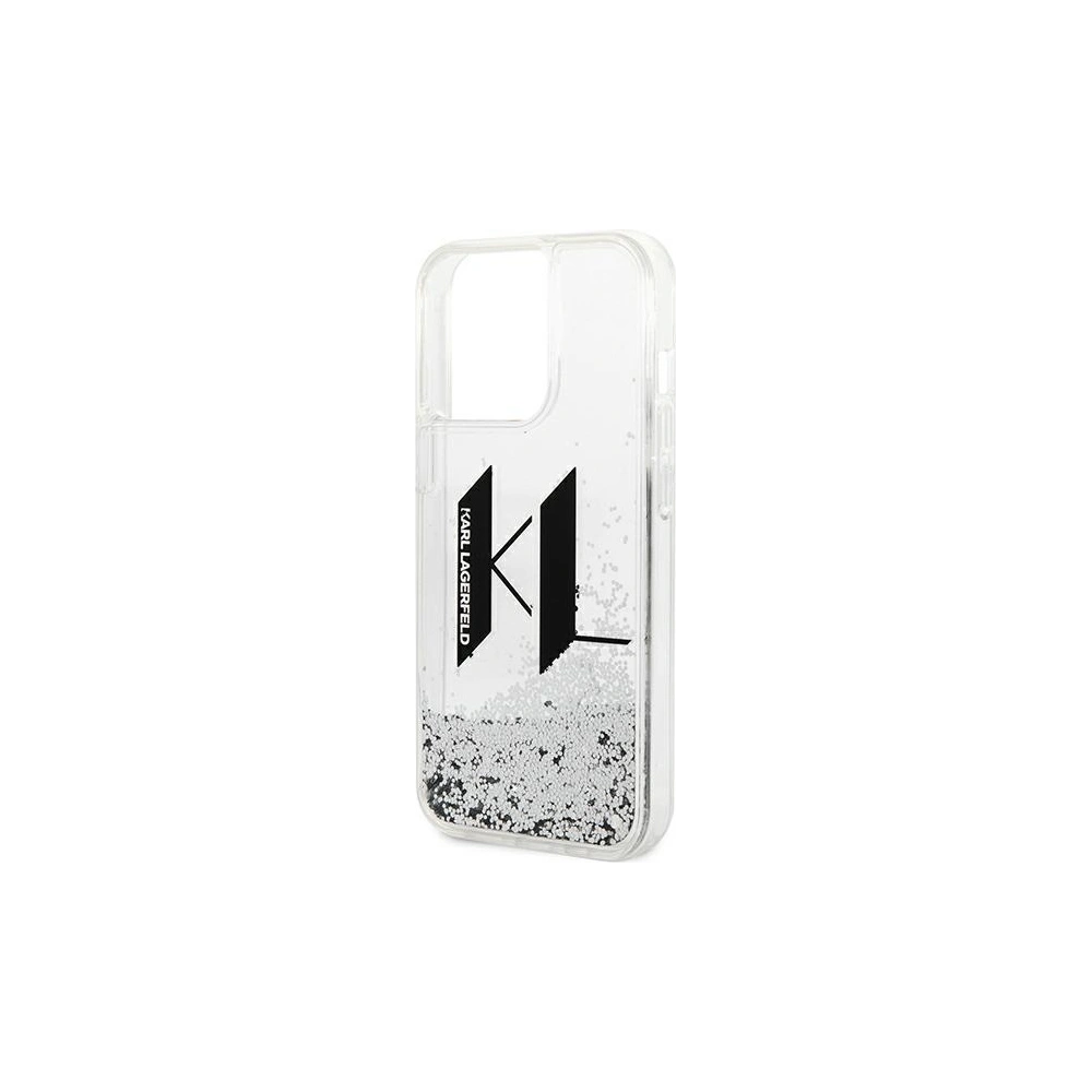 Hurtownia GSM - Etui Karl Lagerfeld KLHCP14LLBKLCS Apple iPhone 14 Pro srebrny/silver hardcase Liquid Glitter Big KL - KLD992 - {ean13} - Hurt