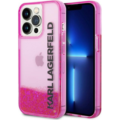 Karl Lagerfeld Distributor - 3666339091606 - KLD993 - Karl Lagerfeld KLHCP14LLCKVF Apple iPhone 14 Pro pink hardcase Liquid Glitter Elong - B2B homescreen