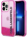 Etui Karl Lagerfeld KLHCP14LLCKVF Apple iPhone 14 Pro růžový/pink hardcase Liquid Glitter Elong