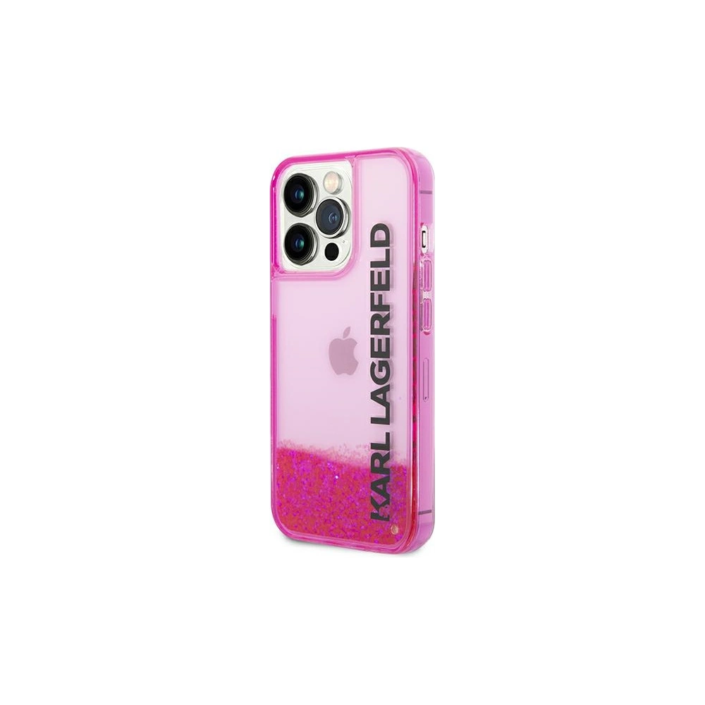 Hurtownia GSM - Etui Karl Lagerfeld KLHCP14LLCKVF Apple iPhone 14 Pro růžový/pink hardcase Liquid Glitter Elong - KLD993 - {ean13} - Hurt
