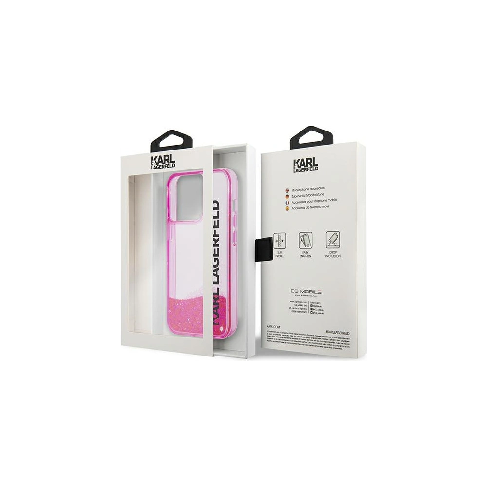 Hurtownia GSM - Etui Karl Lagerfeld KLHCP14LLCKVF Apple iPhone 14 Pro růžový/pink hardcase Liquid Glitter Elong - KLD993 - {ean13} - Hurt