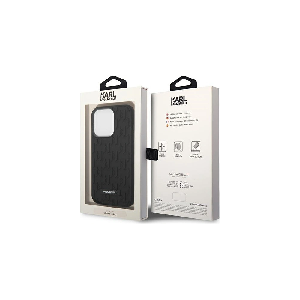 Wholesale Karl Lagerfeld KLHCP14LRUPKLPK Apple iPhone 14 Pro hardcase black 3D Monogram - KLD994 - {ean13} - Hurt