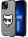 Etui Karl Lagerfeld KLHCP14MSAPCHG Apple iPhone 14 Plus / 15 Plus hardcase srebrny/silver Saffiano Choupette Head Patch