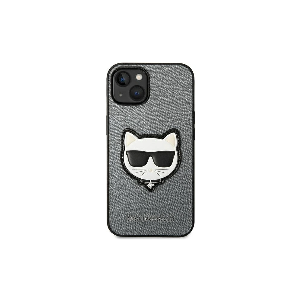 Hurtownia GSM - Etui Karl Lagerfeld KLHCP14MSAPCHG Apple iPhone 14 Plus / 15 Plus hardcase srebrny/silver Saffiano Choupette Head Patch - KLD996 - {ean13} - Hurt