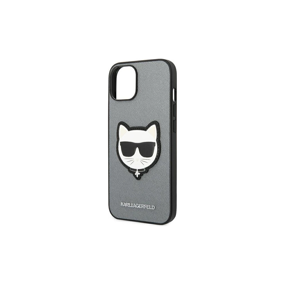 Hurtownia GSM - Etui Karl Lagerfeld KLHCP14MSAPCHG Apple iPhone 14 Plus / 15 Plus hardcase ezüst/silver Saffiano Choupette Head Patch - KLD996 - {ean13} - Hurt