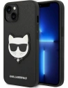 Etui Karl Lagerfeld KLHCP14MSAPCHK Apple iPhone 14 Plus / 15 Plus hardcase negru/black Saffiano Choupette Head Patch