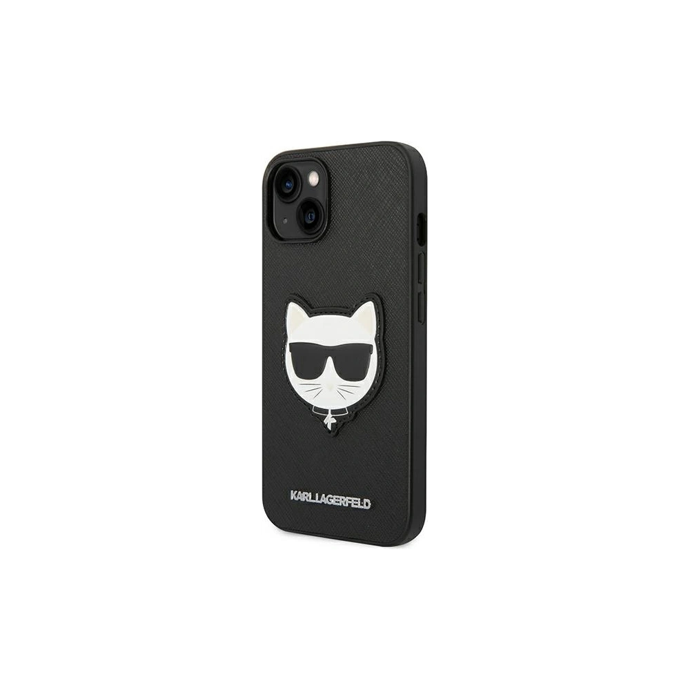 Hurtownia GSM - Etui Karl Lagerfeld KLHCP14MSAPCHK Apple iPhone 14 Plus / 15 Plus kemény tok fekete Saffiano Choupette Head Patch - KLD997 - {ean13} - Hurt