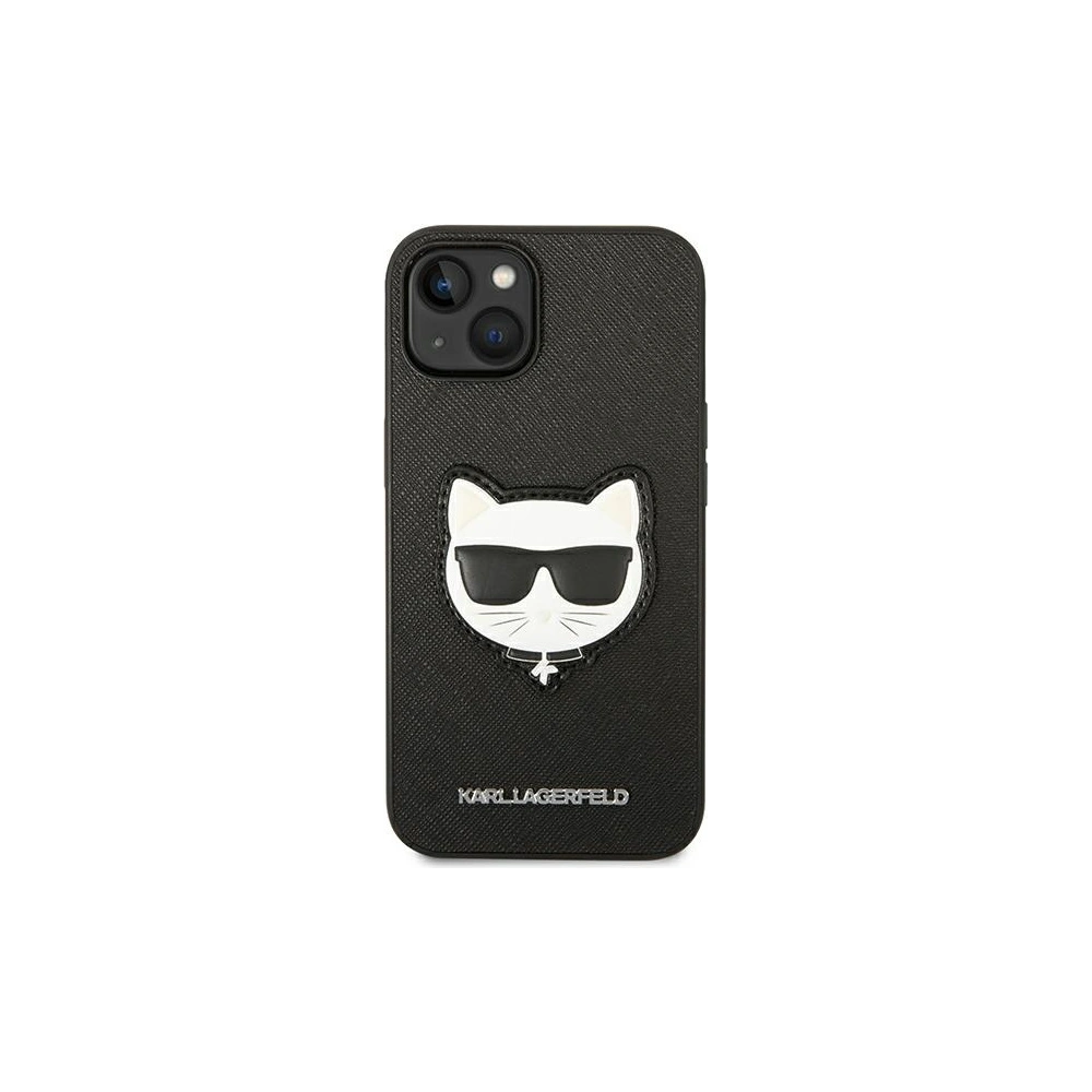 Wholesale Karl Lagerfeld KLHCP14MSAPCHK Apple iPhone 14 Plus / 15 Plus hardcase black Saffiano Choupette Head Patch - KLD997 - {ean13} - Hurt