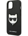Wholesale Karl Lagerfeld KLHCP14MSAPCHK Apple iPhone 14 Plus / 15 Plus hardcase black Saffiano Choupette Head Patch - KLD997 - {ean13} - Hurt