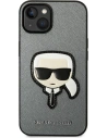 Hurtownia GSM - Etui Karl Lagerfeld KLHCP14MSAPKHG Apple iPhone 14 Plus / 15 Plus argintiu/hardcase Saffiano Patch cu capul lui Karl - KLD998 - {ean13} - Hurt