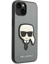 Hurtownia GSM - Etui Karl Lagerfeld KLHCP14MSAPKHG Apple iPhone 14 Plus / 15 Plus argintiu/hardcase Saffiano Patch cu capul lui Karl - KLD998 - {ean13} - Hurt