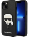 Etui Karl Lagerfeld KLHCP14MSAPKHK Apple iPhone 14 Plus / 15 Plus negru/black hardcase Saffiano Patch-ul lui Karl