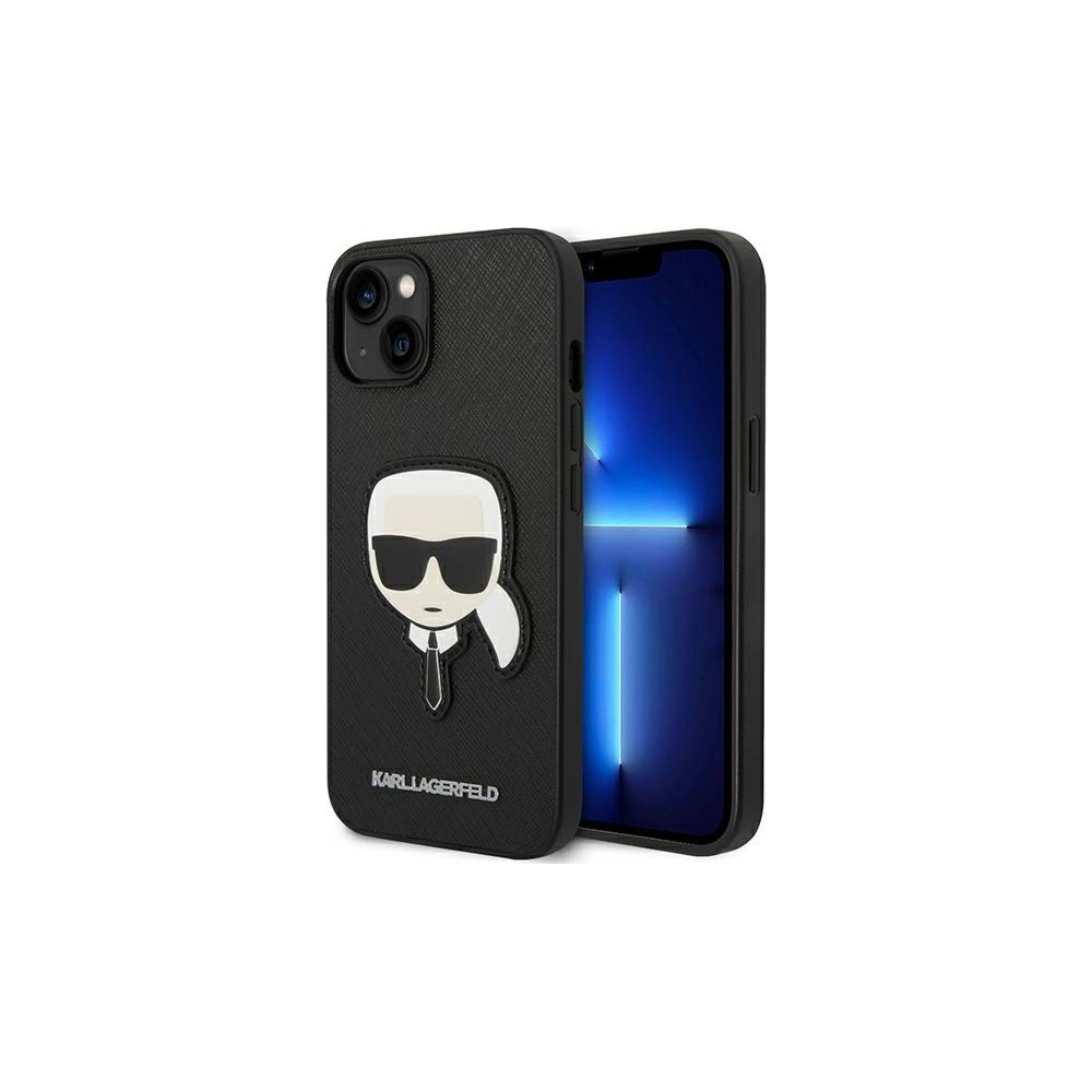 Hurtownia GSM - Etui Karl Lagerfeld KLHCP14MSAPKHK Apple iPhone 14 Plus / 15 Plus negru/black hardcase Saffiano Patch-ul lui Karl - KLD999 - {ean13} - Hurt