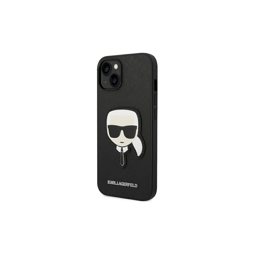 Hurtownia GSM - Etui Karl Lagerfeld KLHCP14MSAPKHK Apple iPhone 14 Plus / 15 Plus negru/black hardcase Saffiano Patch-ul lui Karl - KLD999 - {ean13} - Hurt