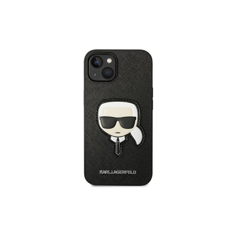 Hurtownia GSM - Etui Karl Lagerfeld KLHCP14MSAPKHK Apple iPhone 14 Plus / 15 Plus negru/black hardcase Saffiano Patch-ul lui Karl - KLD999 - {ean13} - Hurt