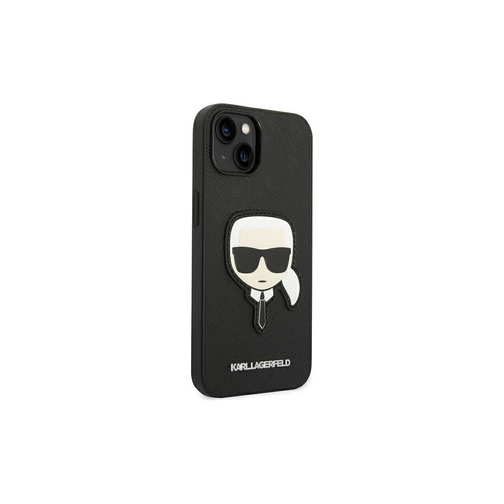 Hurtownia GSM - Case Karl Lagerfeld KLHCP14MSAPKHK Apple iPhone 14 Plus / 15 Plus schwarz/hardcase Saffiano Karl`s Head Patch - KLD999 - {ean13} - Hurt