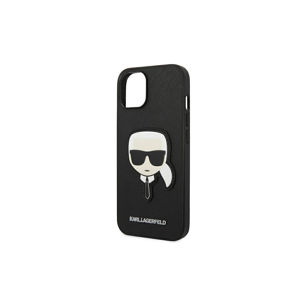 Hurtownia GSM - Etui Karl Lagerfeld KLHCP14MSAPKHK Apple iPhone 14 Plus / 15 Plus negru/black hardcase Saffiano Patch-ul lui Karl - KLD999 - {ean13} - Hurt