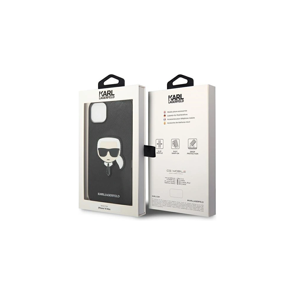Hurtownia GSM - Etui Karl Lagerfeld KLHCP14MSAPKHK Apple iPhone 14 Plus / 15 Plus negru/black hardcase Saffiano Patch-ul lui Karl - KLD999 - {ean13} - Hurt