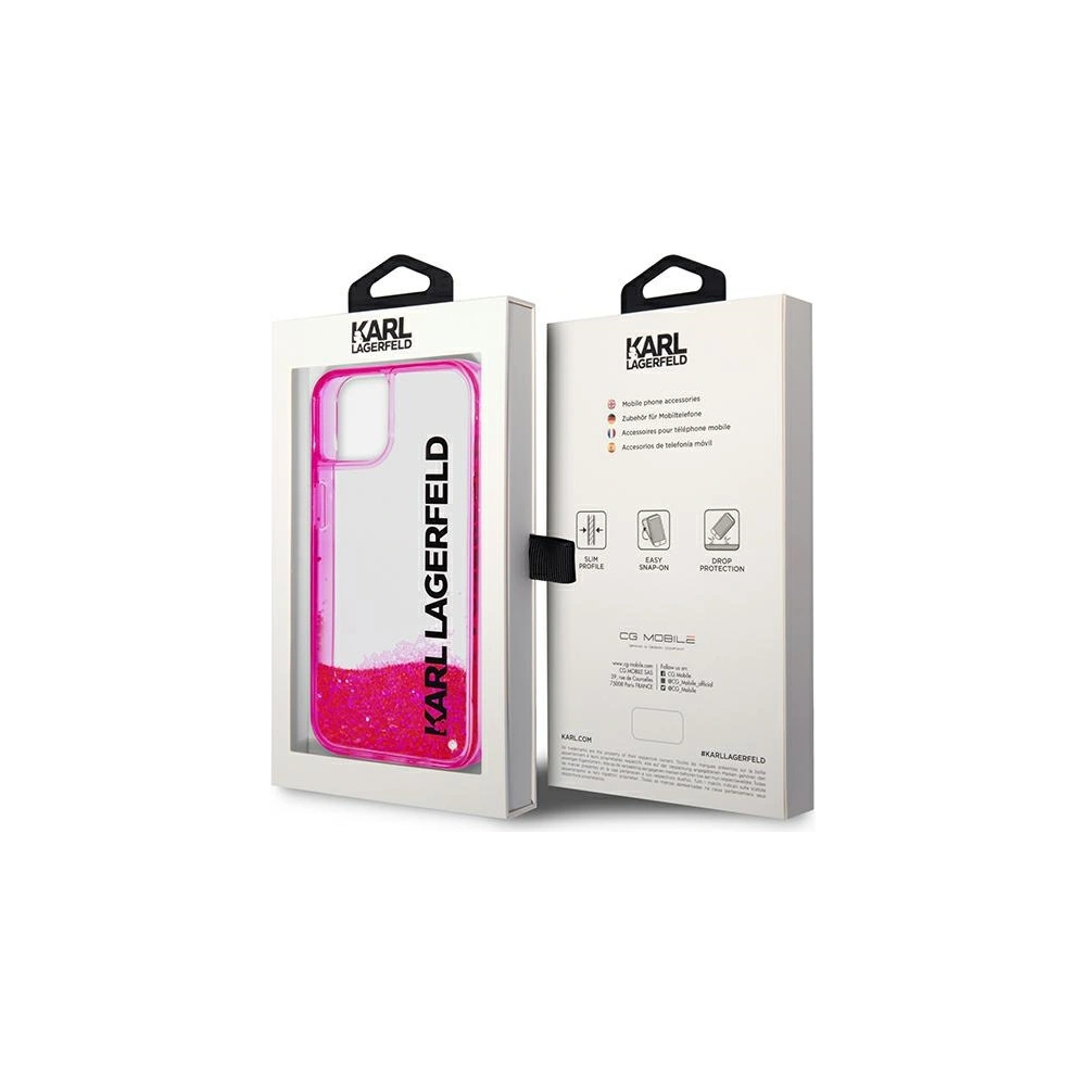 Hurtownia GSM - Case Karl Lagerfeld KLHCP14SLCKVF Apple iPhone 14 rosa/pink Hardcase Liquid Glitter Elong - KLD1003 - {ean13} - Hurt