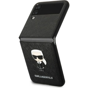 Wholesale Karl Lagerfeld KLHCZF4IKMSBK Samsung Galaxy Z Flip 4 black book Saffiano Ikonik Metal - KLD1019 - {ean13} - Hurt