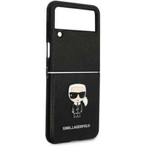Wholesale Karl Lagerfeld KLHCZF4IKMSBK Samsung Galaxy Z Flip 4 black book Saffiano Ikonik Metal - KLD1019 - {ean13} - Hurt