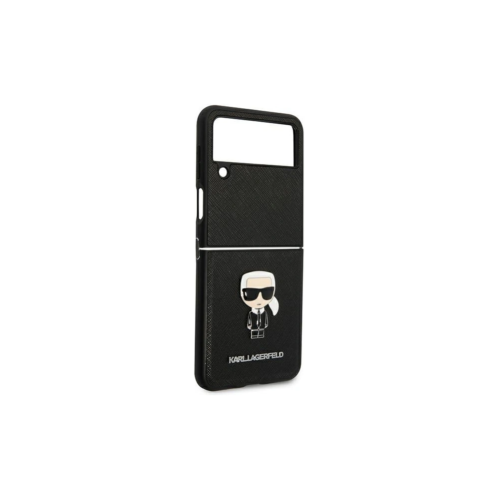 Hurtownia GSM - Etui Karl Lagerfeld KLHCZF4IKMSBK Samsung Galaxy Z Flip 4 negru/black book Saffiano Ikonik Metal - KLD1019 - {ean13} - Hurt