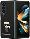Etui Karl Lagerfeld KLHCZFD4IKMSBK Samsung Galaxy Z Fold 4 negru/black carte Saffiano Ikonik Metal