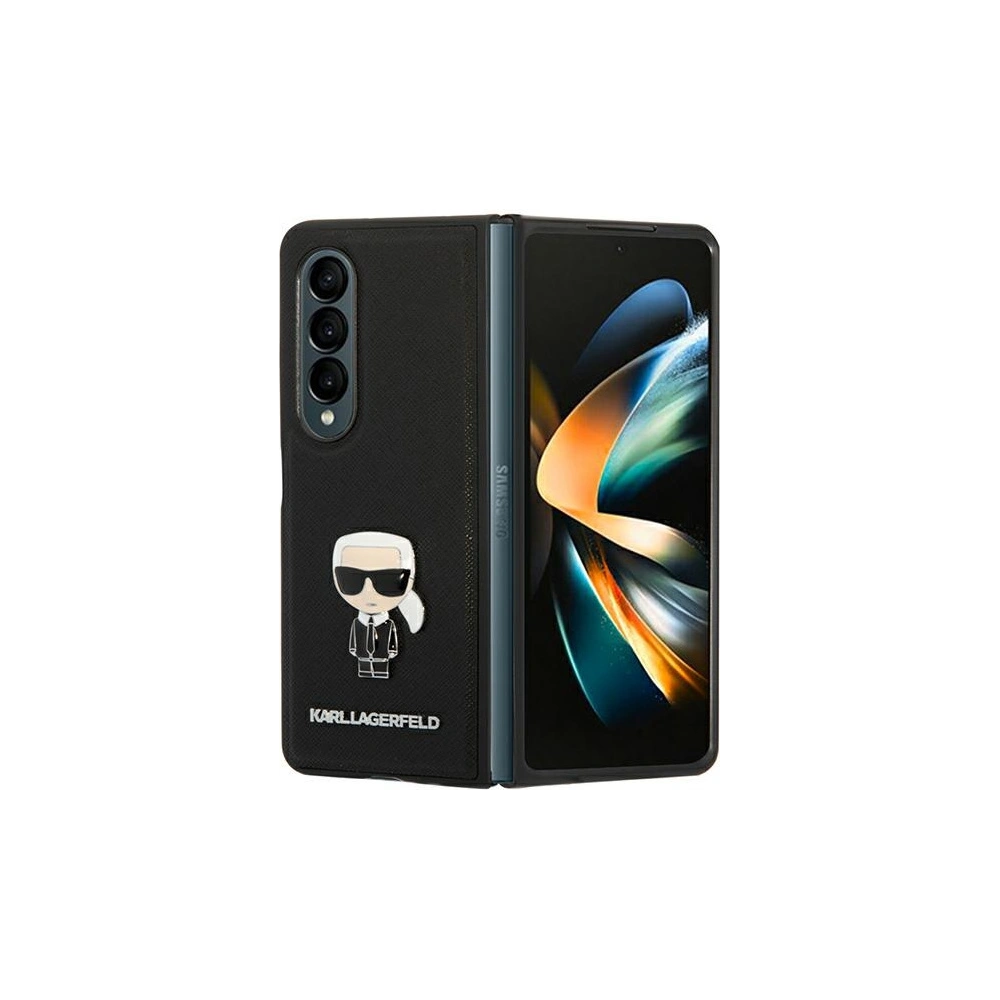 Hurtownia GSM - Etui Karl Lagerfeld KLHCZFD4IKMSBK Samsung Galaxy Z Fold 4 negru/black carte Saffiano Ikonik Metal - KLD1020 - {ean13} - Hurt