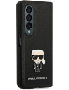 Wholesale Karl Lagerfeld KLHCZFD4IKMSBK Samsung Galaxy Z Fold 4 black book Saffiano Ikonik Metal - KLD1020 - {ean13} - Hurt