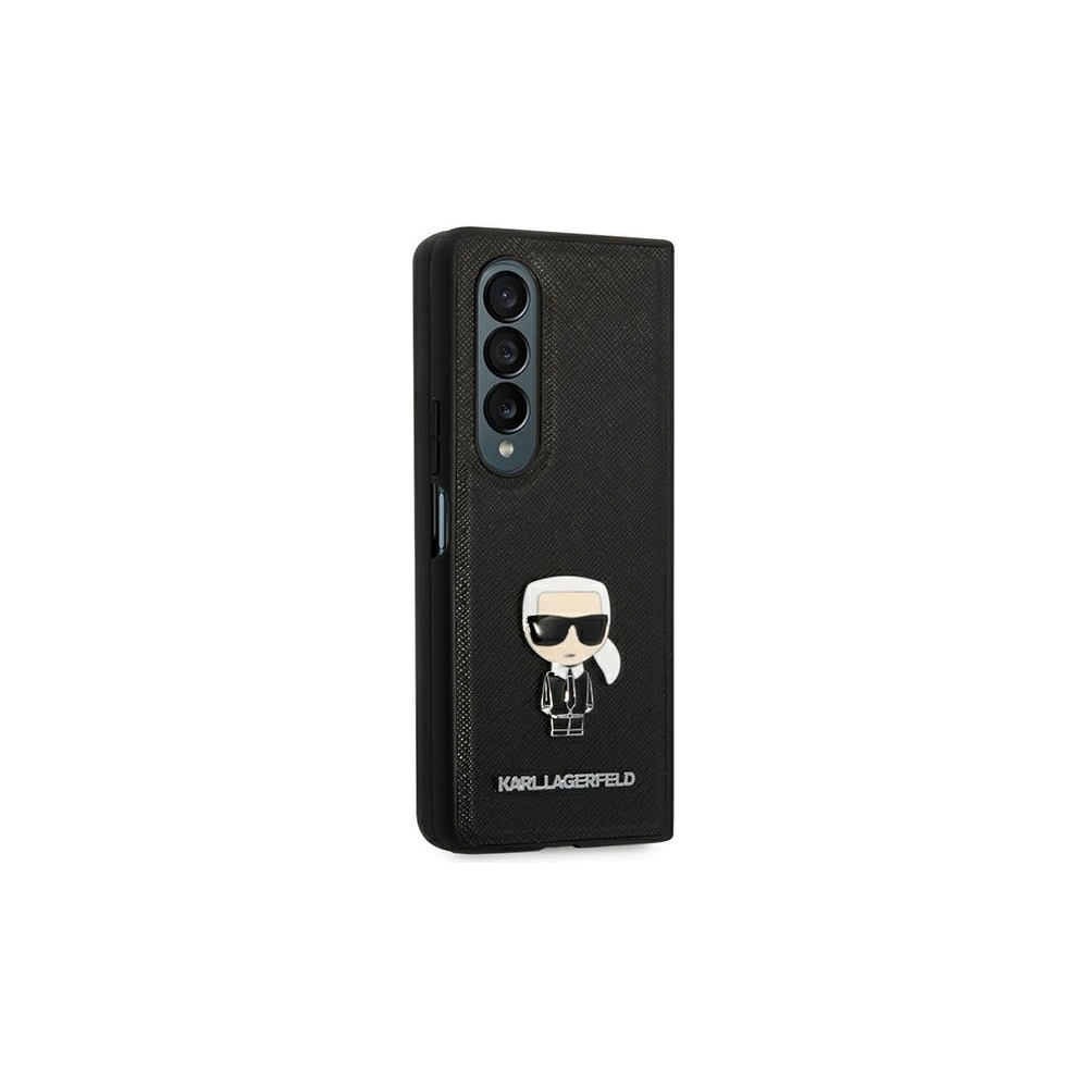 Hurtownia GSM - Etui Karl Lagerfeld KLHCZFD4IKMSBK Samsung Galaxy Z Fold 4 negru/black carte Saffiano Ikonik Metal - KLD1020 - {ean13} - Hurt