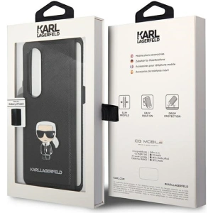 Etui Karl Lagerfeld KLHCZFD4IKMSBK Samsung Galaxy Z Fold 4 czarny/black book Saffiano Ikonik Metal