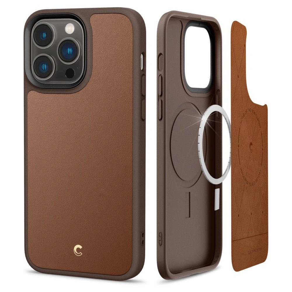 Wholesale Spigen Cyrill Kajuk Mag MagSafe Apple iPhone 14 Pro Max Saddle Brown - SPN2460 - {ean13} - Hurt
